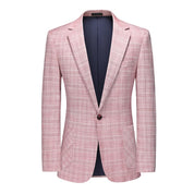 Mens Plaid Jacket One Button In Two Colors
