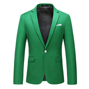 Mens Slim Fit Blazer Jacket One Button Sports Coat Colorful Jacket