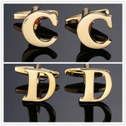 26 Dimensional Letter Style Cufflinks Gold