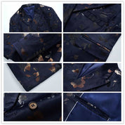 Men's 2 Pieces Double Breasted Floral Suit Jacket