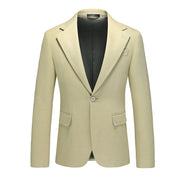 Men's 2 Piece Suit One Button in Solid Green