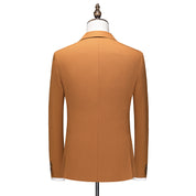 Men's Blazer Two Buttons Solid Brown Suit jackets