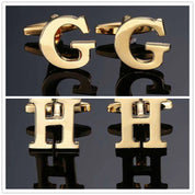 26 Dimensional Letter Style Cufflinks Gold