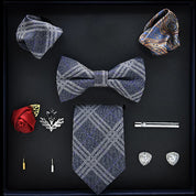 Men's 8 Pieces Plaid Ties Set