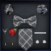 Men's 8 Pieces Plaid Ties Set