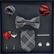 Men's 8 Pieces Plaid Ties Set