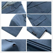 Men's 3 Piece Solid Suit One Button Closure