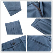 Men's 3 Piece Solid Suit One Button Closure