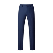 Men's Slim Fit Plain Flat Front Pants Fashion 7 Solid Color Trousers