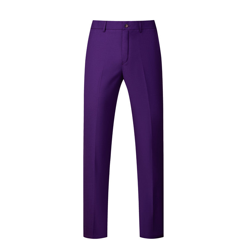 Men Slim Fit Flat Front Pants in Solid 8 Colors