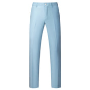 Men's Slim Fit Plain Flat Front Pants Fashion 7 Solid Color Trousers