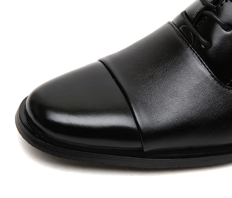 Mens Dress Shoes Lace-Up Oxford Leather Shoes For Prom Wedding Business