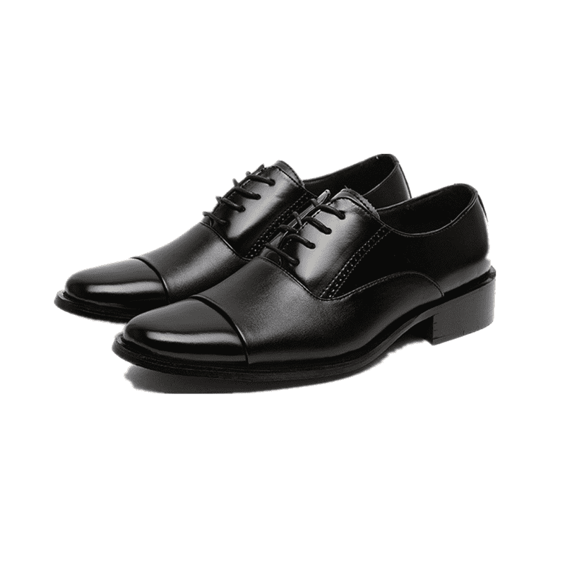 Mens Dress Shoes Lace-Up Oxford Leather Shoes For Prom Wedding Business