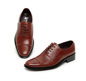 Mens Dress Shoes Lace-Up Oxford Leather Shoes For Prom Wedding Business