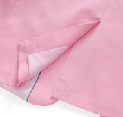 Men 2 Piece Suit Pink & Yellow & Grey Plain Colors One Button Closure