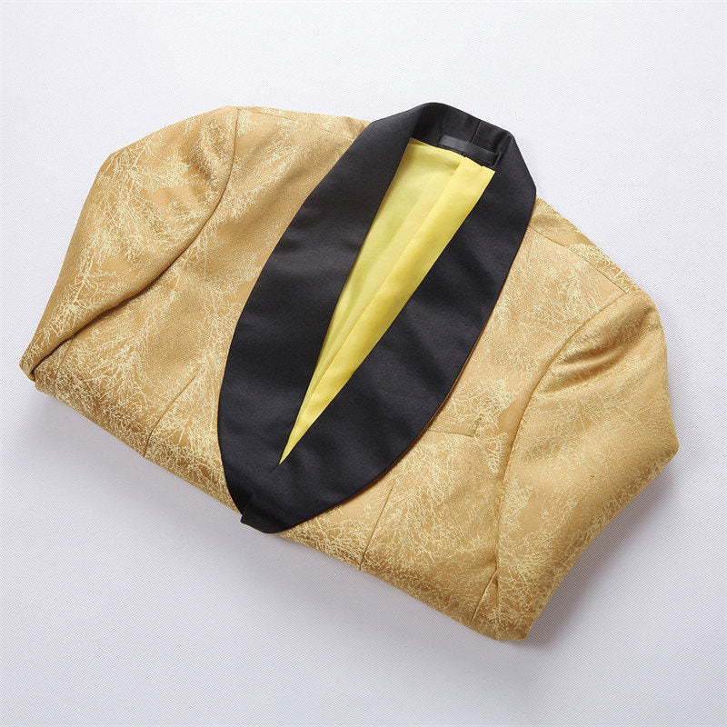 Men's 2 piece Suit One Button Gold