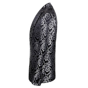 Men's 2 Piece Suit One Button Silver