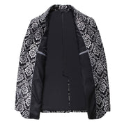 Men's 2 Piece Suit One Button Silver