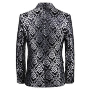 Men's 2 Piece Suit One Button Silver