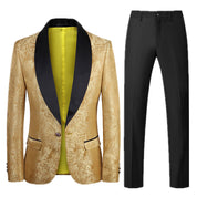 Men's 2 piece Suit One Button Gold