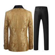 Men's 2 piece Suit One Button Gold