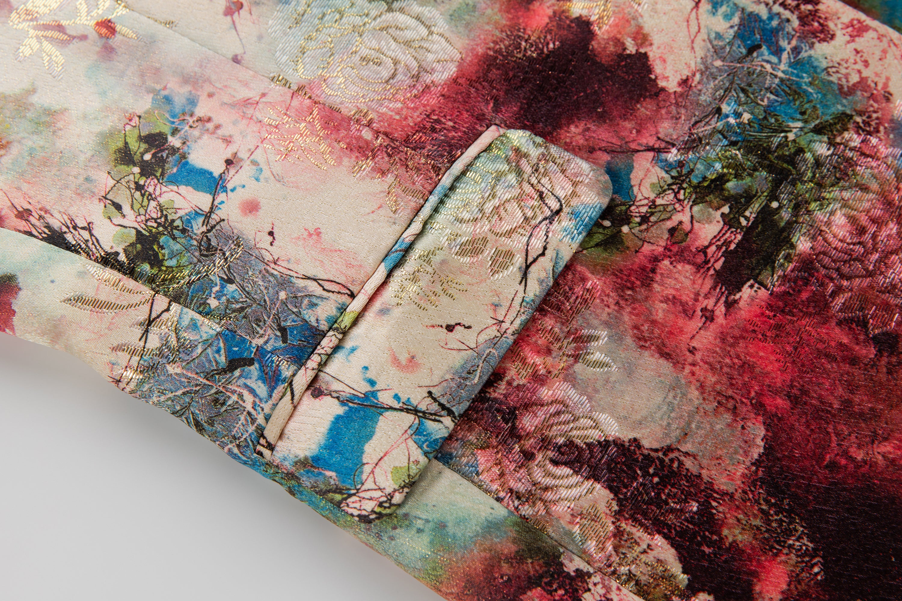 Men's Print Blazer One Button Slim Fit Sports Coat Prom in Rose