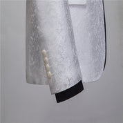 Men's Dress Blazer Jacquard Embroidered Jacket in 7 Colors