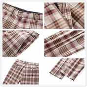 Mens 2 Piece Double Breasted Plaid Suit