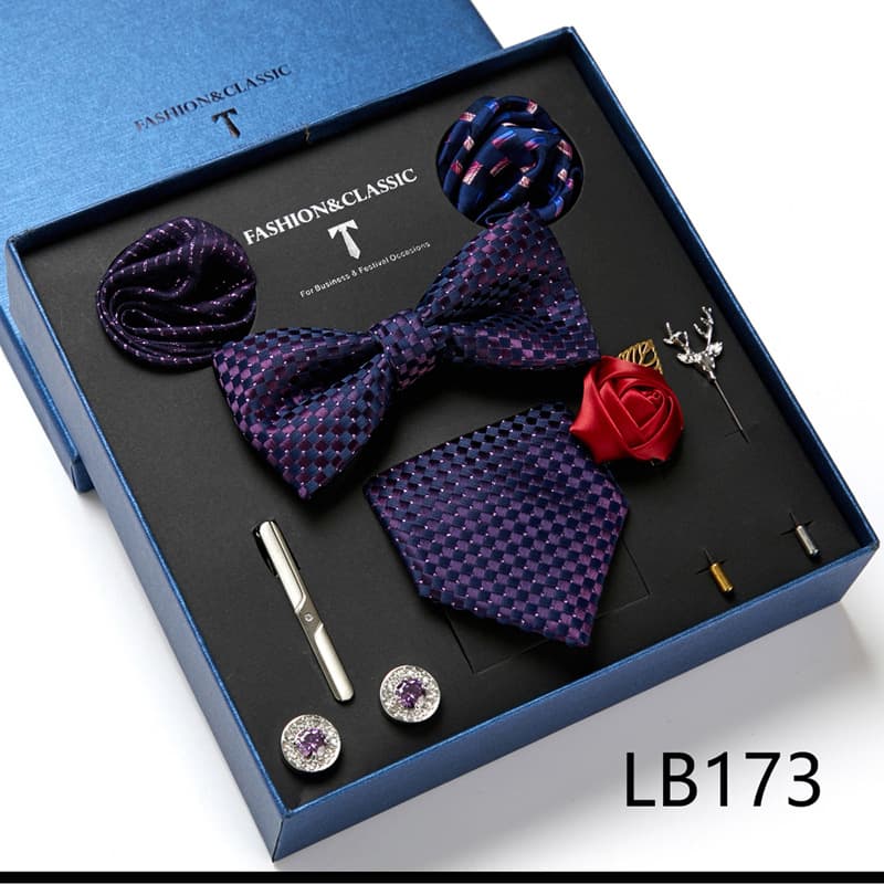 Men's 8 Pieces Ties Set for Wedding Prom Party