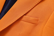 Mens Suit Jacket One Button in Orange