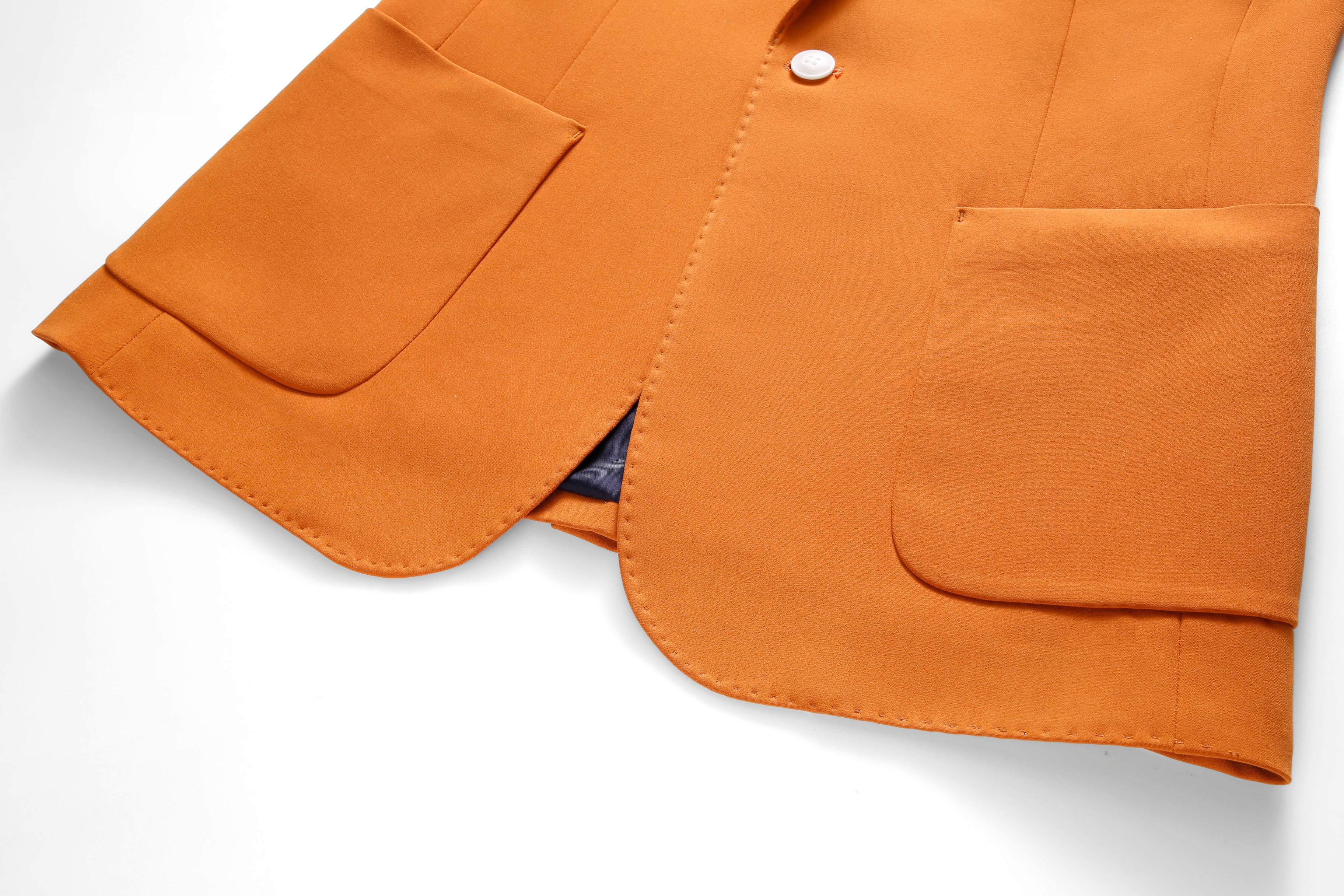 Mens Suit Jacket One Button in Orange