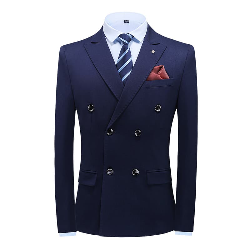 Men's Double Breasted Blazer in Navy, Black, Grey