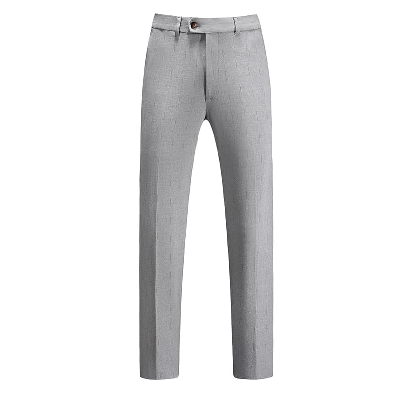 Men's 3 Piece Grey Suit One Button Closure