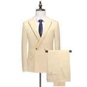 Men's 2 Piece Casual Solid Suit One Button with Wool