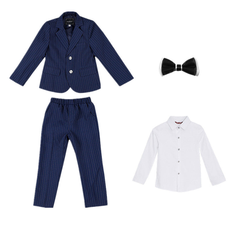 Boys 4 Piece Slim Fit Suit Set of Jacket Vest Pants and Tie
