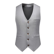 Men's 3 Piece Two Button Suit in Black Grey