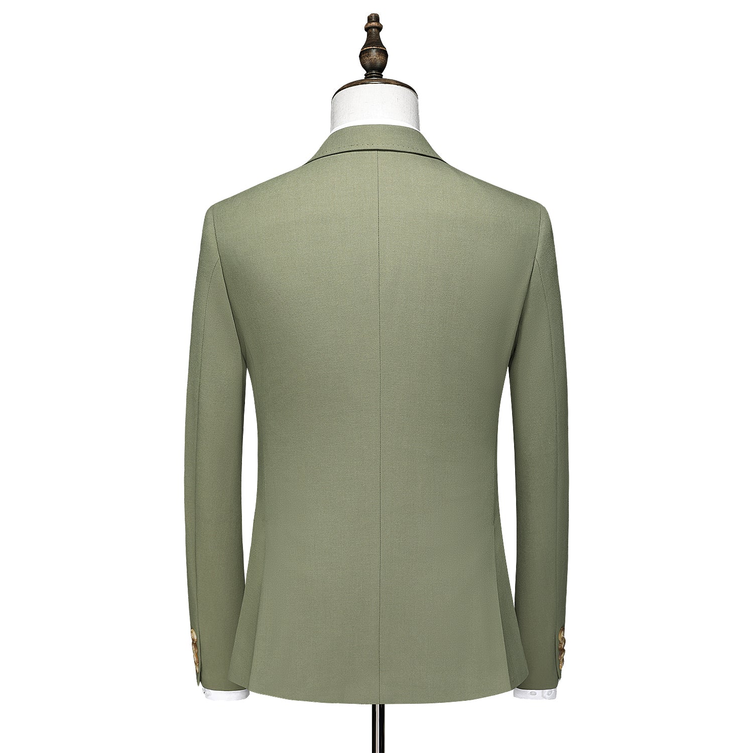 Men's 3 Piece Double Breasted Solid Suit