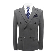 Men's Double Breasted Blazer in Navy, Black, Grey