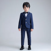 Boys 4 Piece Slim Fit Suit Set of Jacket Vest Pants and Tie