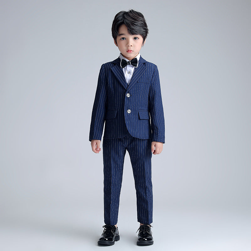 Boys 4 Piece Slim Fit Suit Set of Jacket Vest Pants and Tie