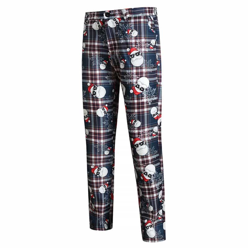 Christmas Men's 3 Piece Slim Fit Folral Printed Suit