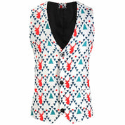 Men's 3 Piece Suit Printed Tuxedos For Christmas Wedding Prom