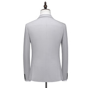 Men's Grey 3 Piece Double Breasted Suit