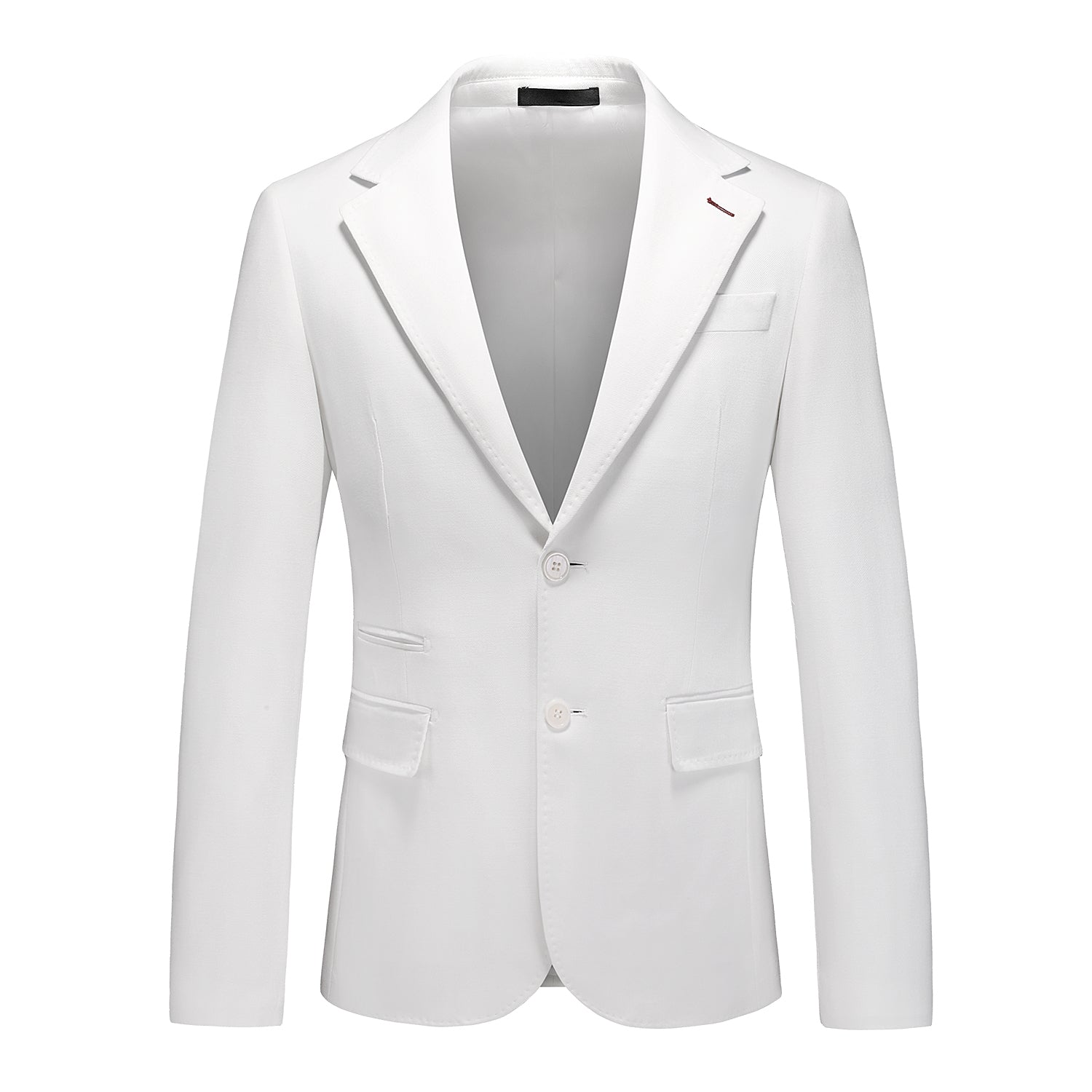 Men's 2 Piece Slim Fit Solid Suit in White