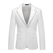 Men's 2 Piece Slim Fit Solid Suit in White