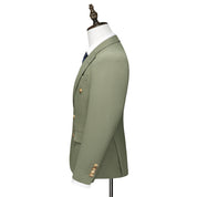 Men's 3 Piece Double Breasted Solid Suit