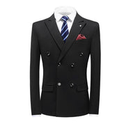 Men's Double Breasted Blazer in Navy, Black, Grey