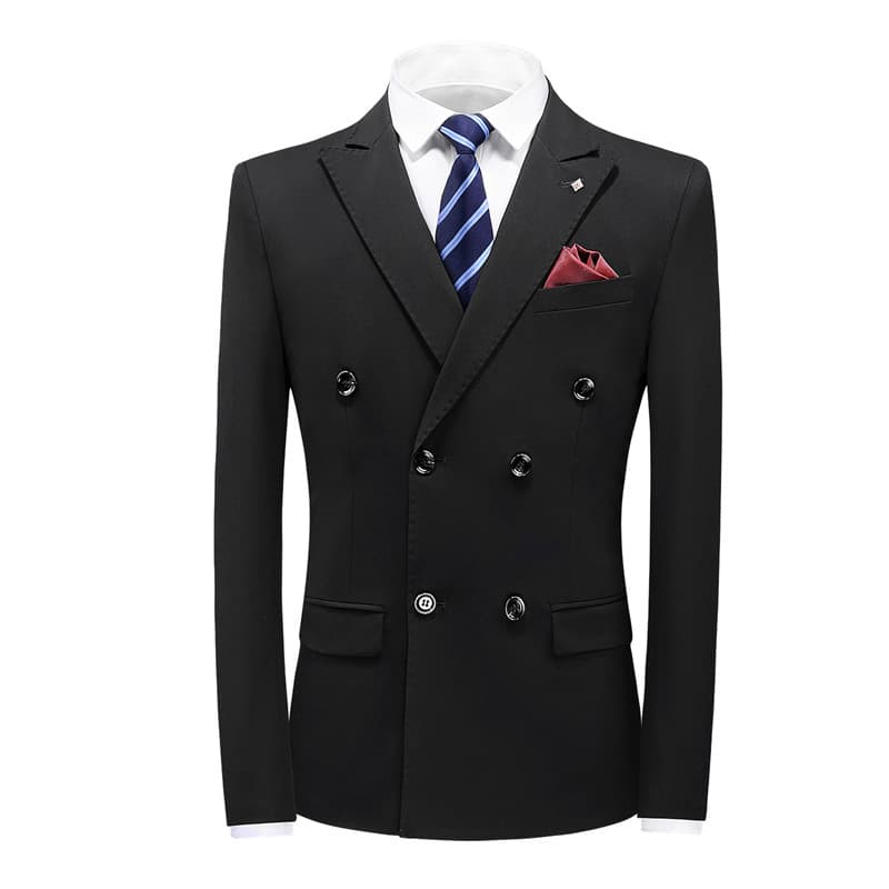 Men's Double Breasted Blazer in Navy, Black, Grey