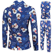 Men's 3 Piece Casual Suit Printed For Christmas