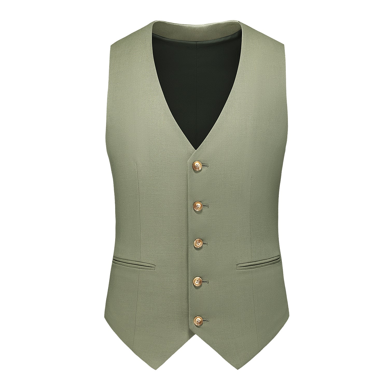 Men's 3 Piece Double Breasted Solid Suit